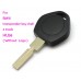 BMW ID44 transponder chip key metal without logo HU58