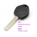 BMW ID44 transponder chip key metal without logo HU92